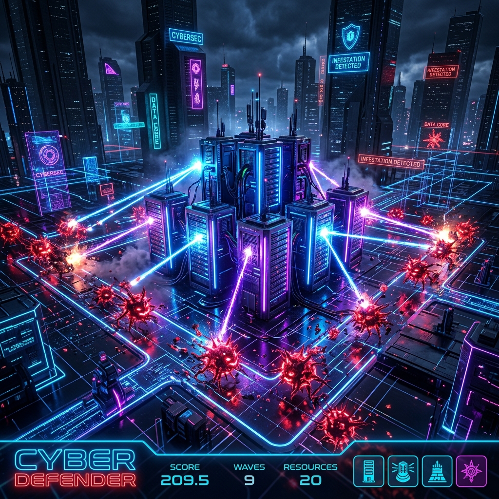 Hacker Defense Tower — racing game