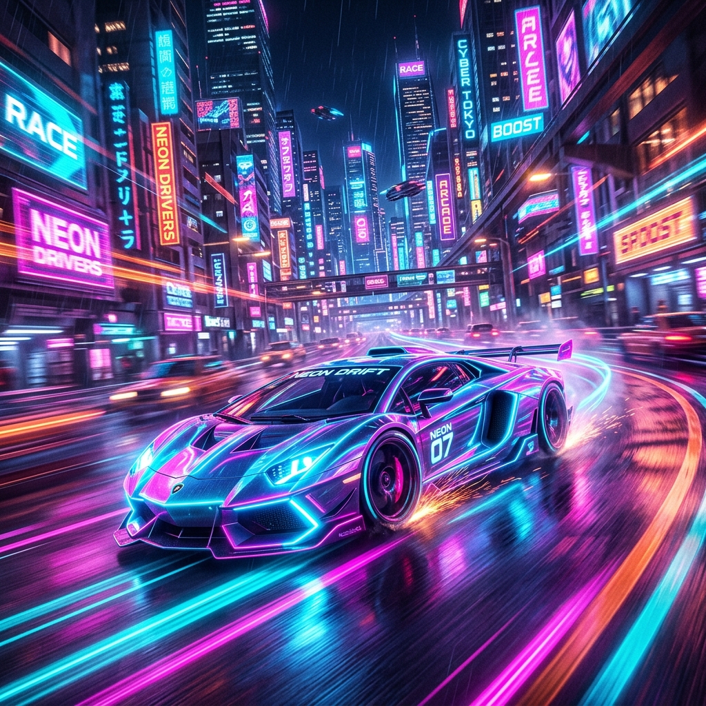 Neon Racer Arcade — action game